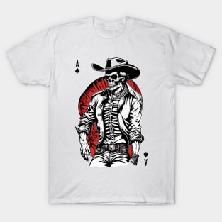 Weird Wild West: Aces High Skeleton Cowboy T-Shirt